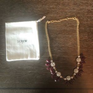 J. Crew Factory statement necklace in maroon